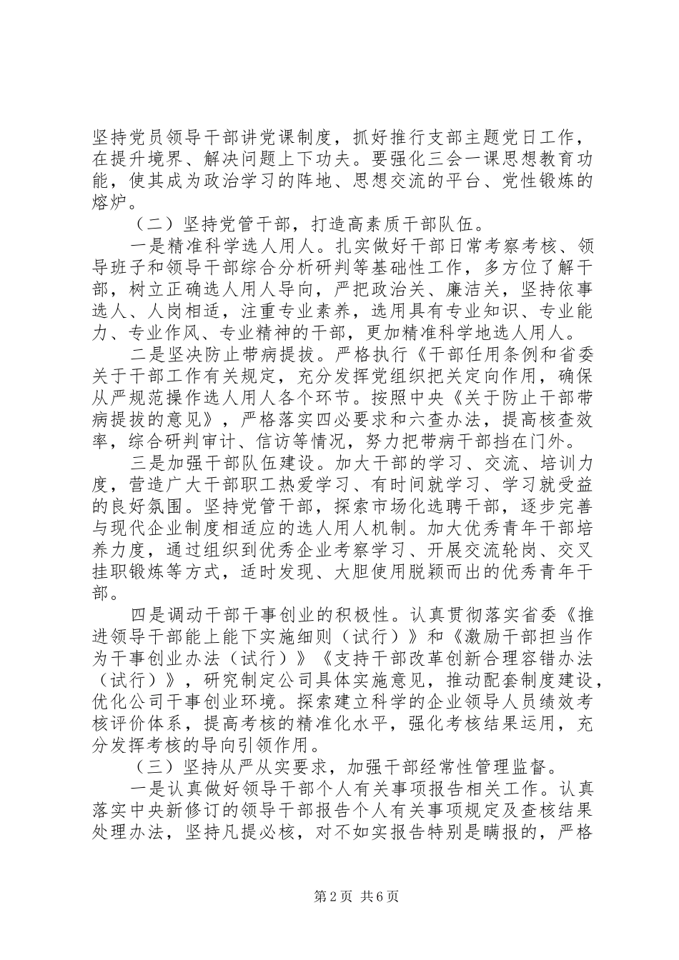 2024年贯彻落实公司党委工作要点_第2页