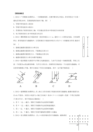 高考物理 模拟+权威预测 专题十磁场