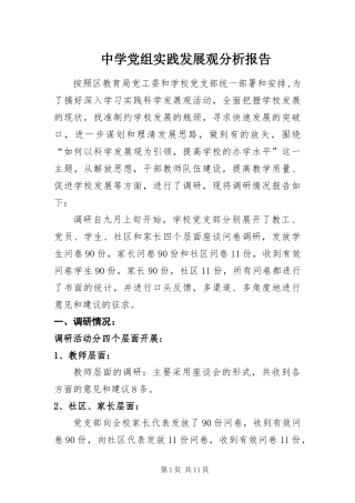 2024年中学党组实践发展观分析报告