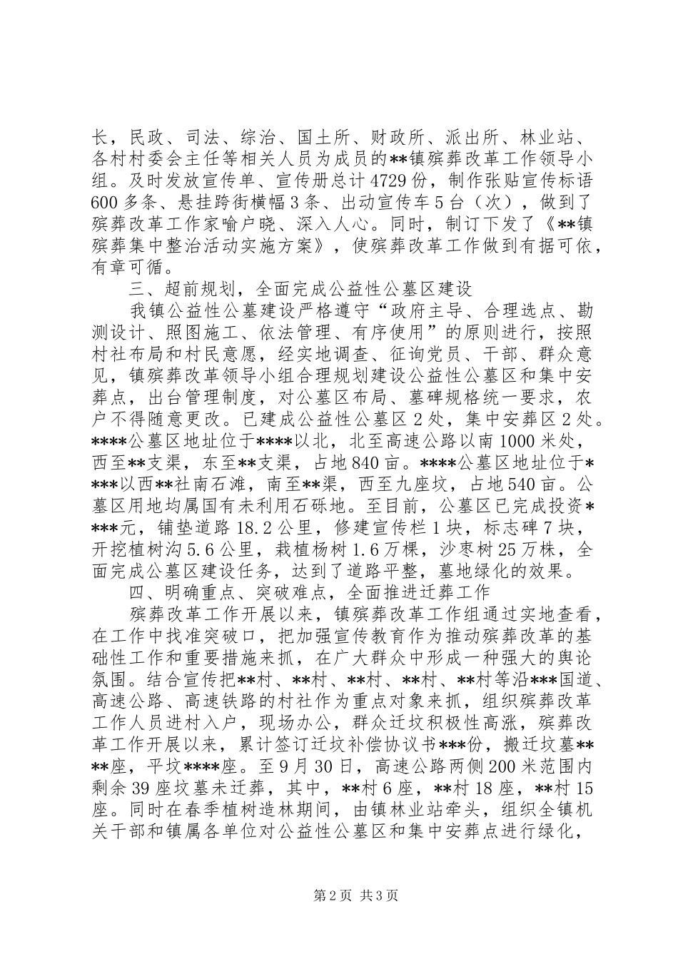2024年镇殡葬集中整治活动工作汇报_第2页