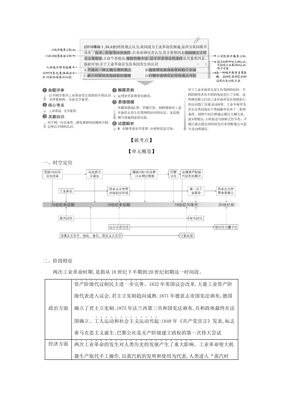 （课标专用 A版）高考历史 第十五单元 近代工业文明的兴起与发展试题-人教版高三历史试题_第3页