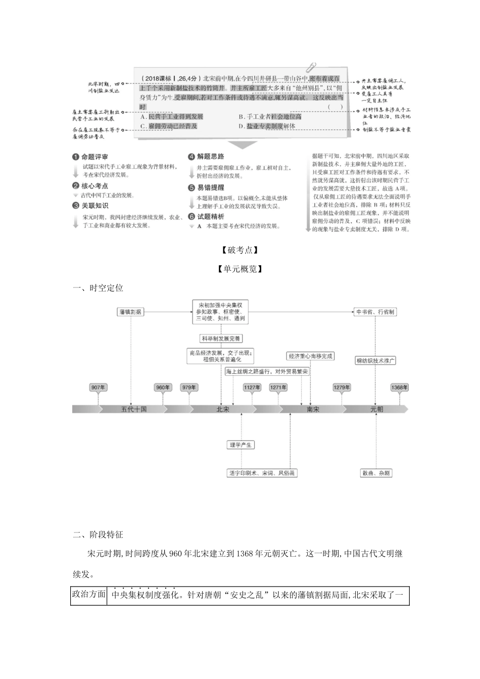 （课标专用 A版）高考历史 第四单元 中国古代文明的进一步发展——宋元试题-人教版高三历史试题_第3页