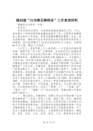 2024年镇创建白内障无障碍县工作典型材料
