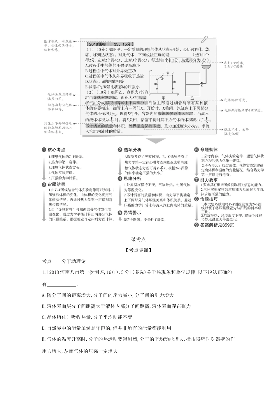 （课标专用 A版）高考物理 专题十五 热学试题-人教版高三物理试题_第3页