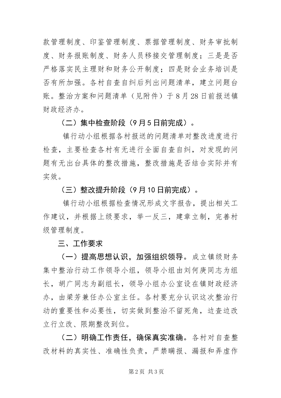 2024年镇村级财务管理集中整治行动方案_第2页