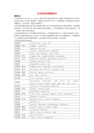 （考前添分指导）江苏省高考英语 任务型阅读指导（精讲精析）
