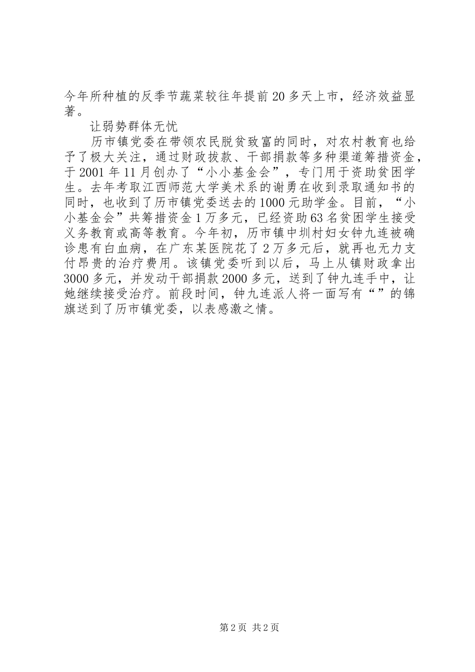 2024年镇党委倾情服务农民纪事_第2页