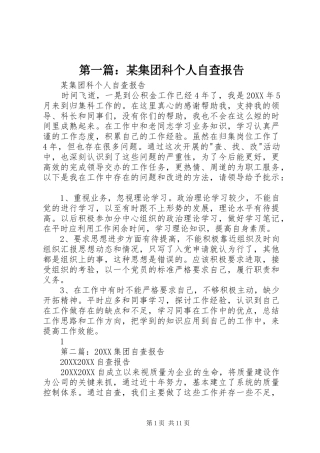 2024年集团科个人自查报告