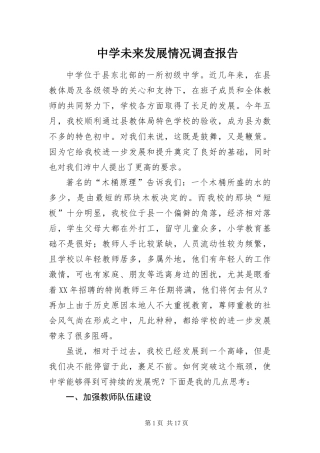 2024年中学未来发展情况调查报告