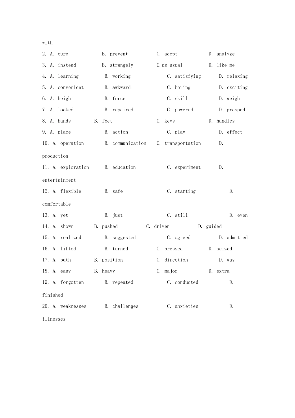 （讲练测）高考英语一轮复习  Unit 3-5（测）（含解析）新人教版选修6-新人教版高三选修6英语试题_第2页