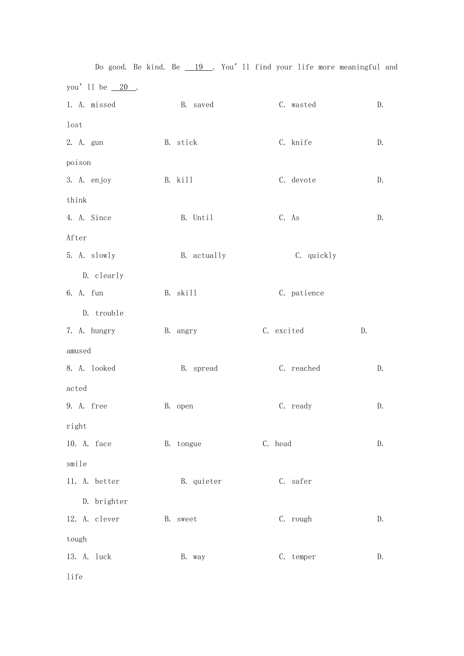 （讲练测）高考英语一轮复习 Unit 3 Life in the future（测）新人教版必修5-新人教版高三必修5英语试题_第2页