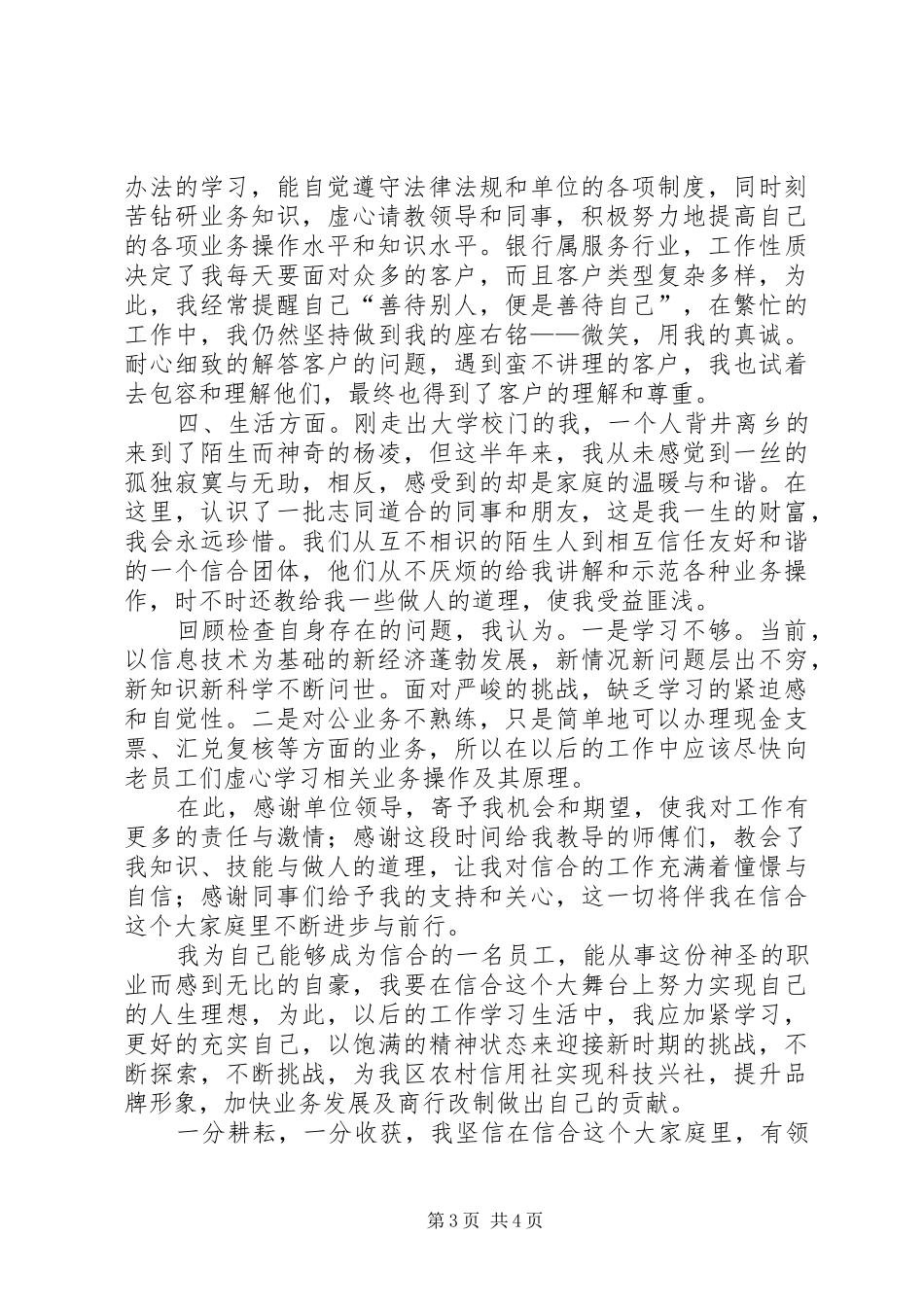 2024年金融系统转正申请_第3页