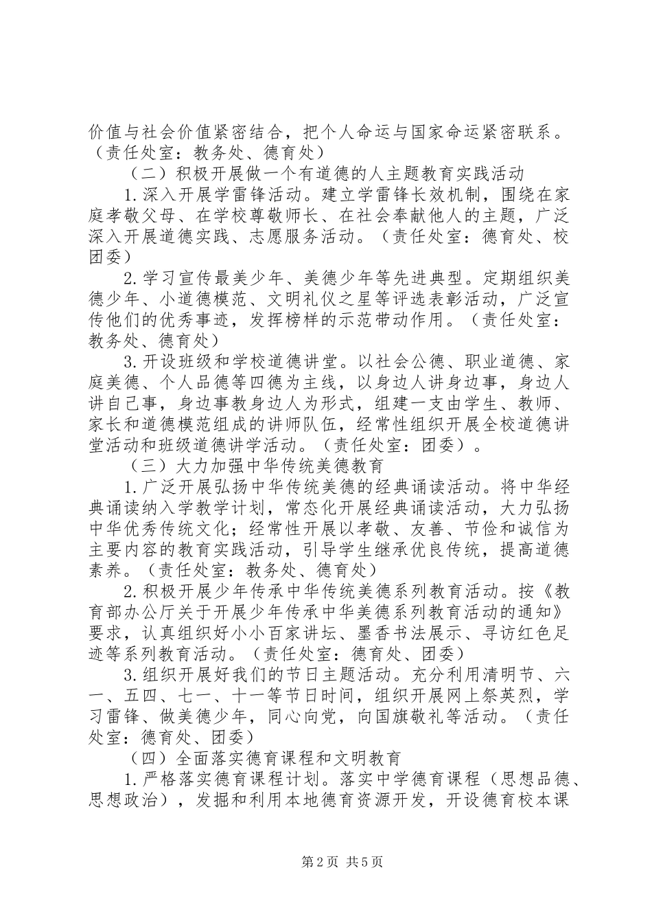 2024年金瑞二中文明城市创建工作实施方案_第2页