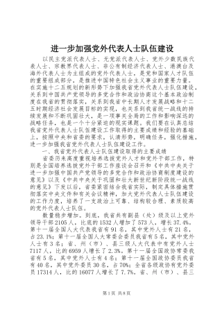 2024年进一步加强党外代表人士队伍建设
