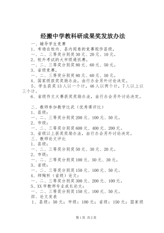 2024年经搬中学教科研成果奖发放办法