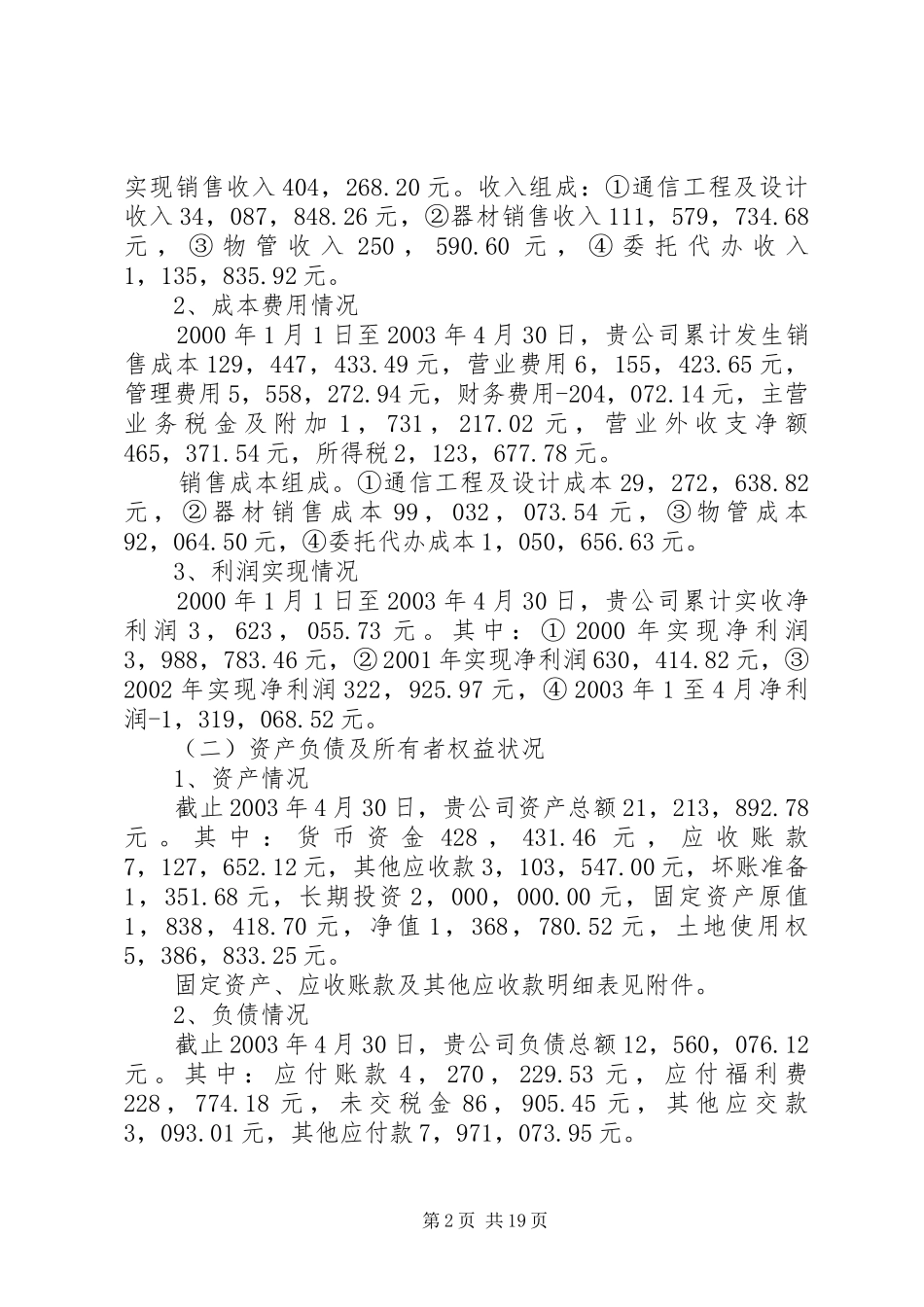 2024年经典财务收支审计报告_第2页