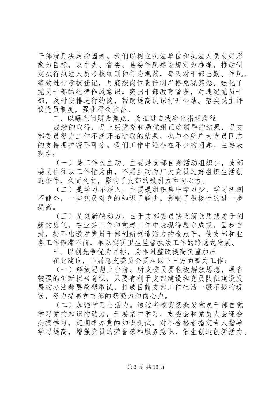 2024年经典党支部工作报告总结五篇_第2页