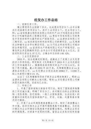 2024年经发办工作总结