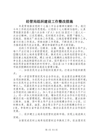 2024年经管局组织建设工作整改措施