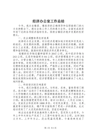 2024年经济办公室工作总结