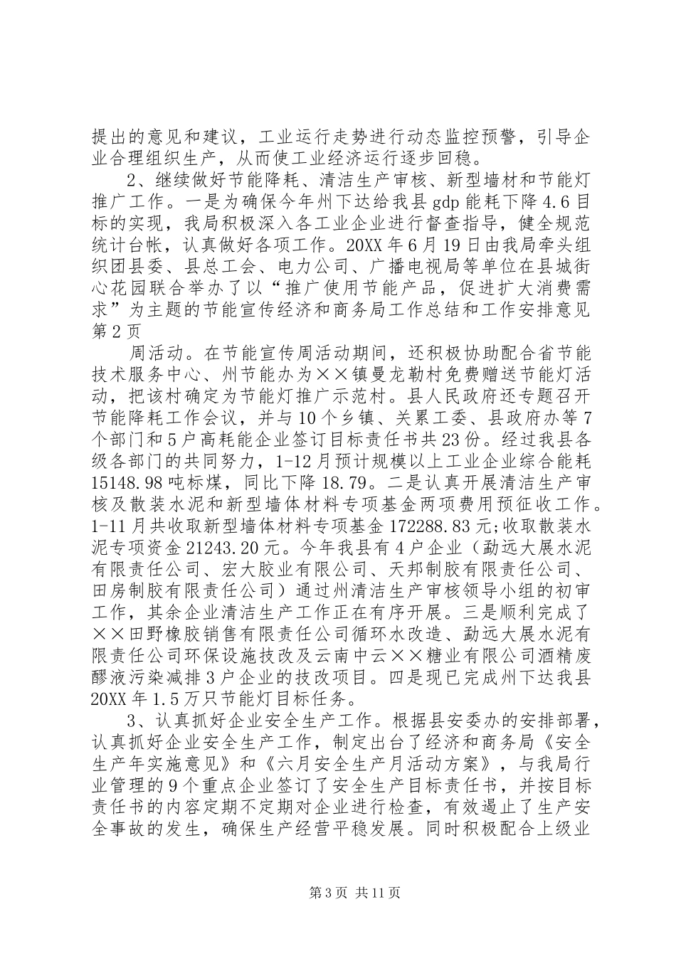 2024年经济和商务局工作总结和工作安排意见_第3页