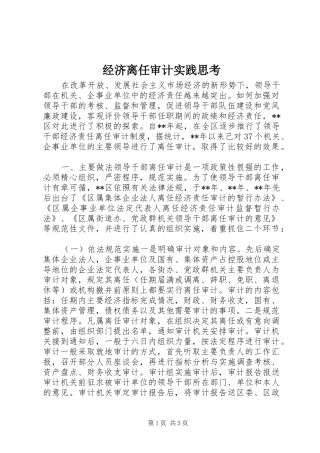 2024年经济离任审计实践思考