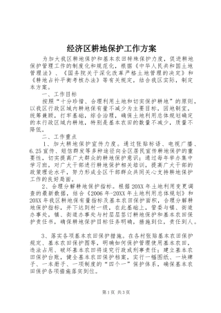 2024年经济区耕地保护工作方案