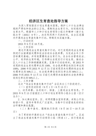 2024年经济区生育查处指导方案