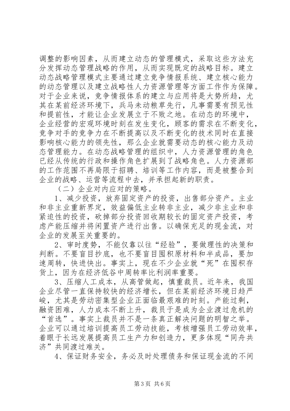 2024年经济形势下企业应对策略浅谈_第3页
