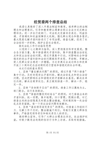 2024年经贸委两个排查总结