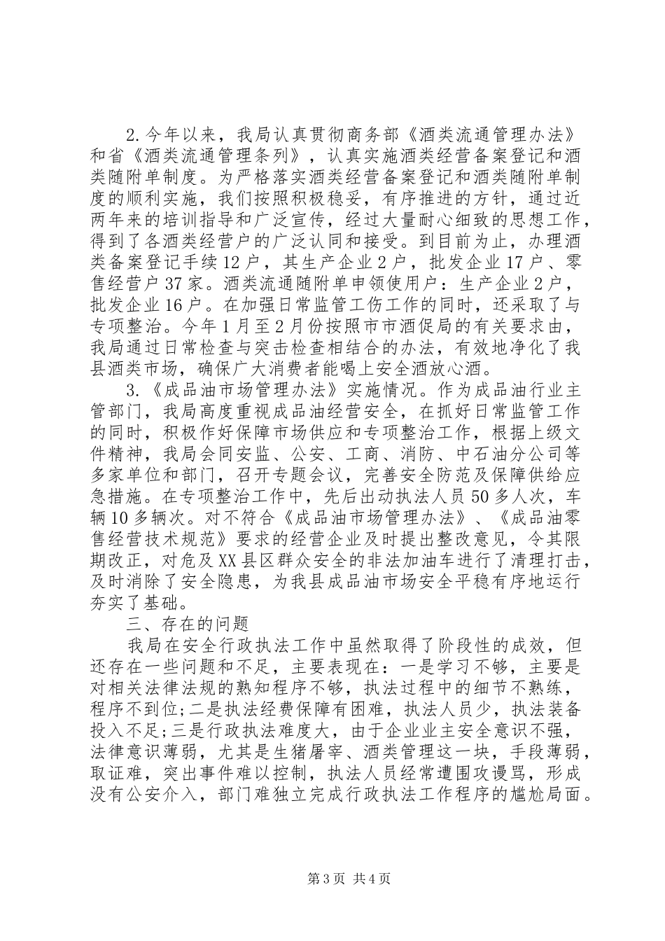 2024年经信局安全行政执法工作自查报告_第3页