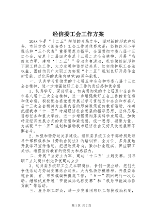 2024年经信委工会工作方案