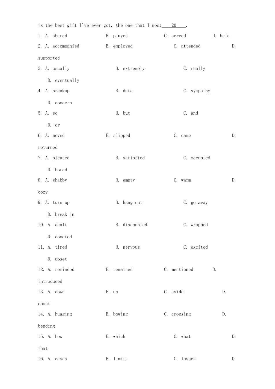 （讲练测）高考英语一轮复习 Unit 4 Wildlife protection（测）新人教版必修2-新人教版高三必修2英语试题_第2页