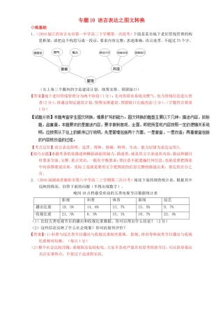（讲练测）高考高三语文一轮复习 专题10 语言表达之图文转换（练）（含解析）-人教版高三语文试题