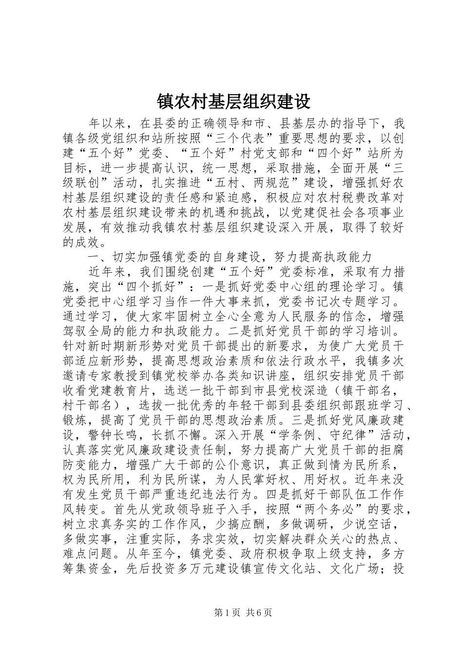 2024年镇农村基层组织建设_第1页