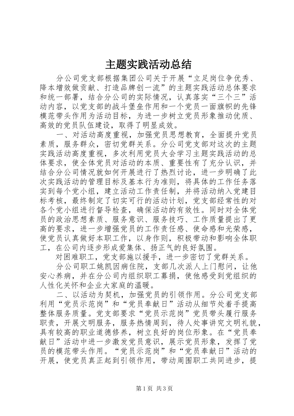 2024年主题实践活动总结_第1页