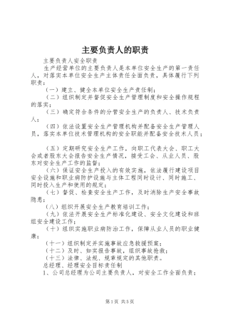 2024年主要负责人的职责