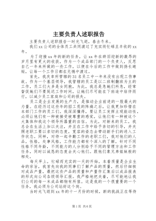 2024年主要负责人述职报告