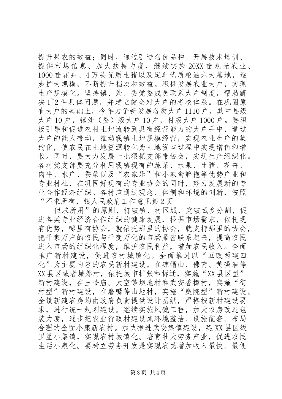 2024年镇人民政府工作意见_第3页