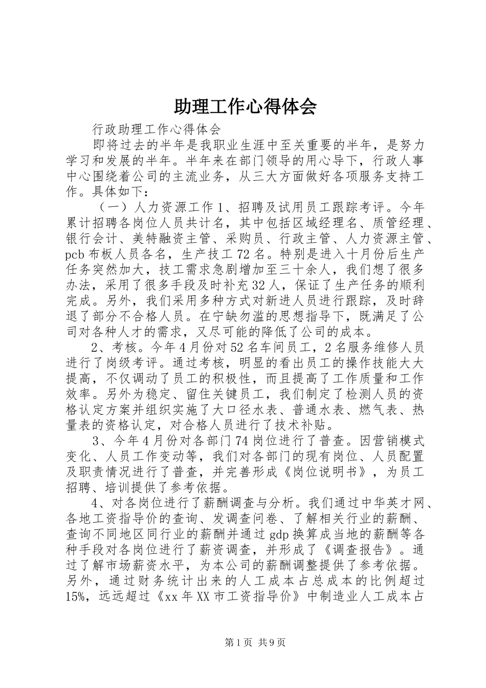 2024年助理工作心得体会_第1页