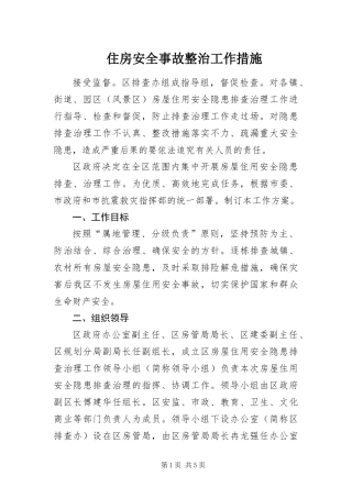 2024年住房安全事故整治工作措施