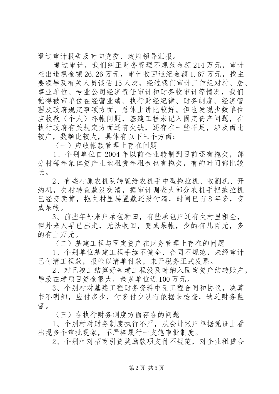 2024年镇审计工作小组工作报告_第2页