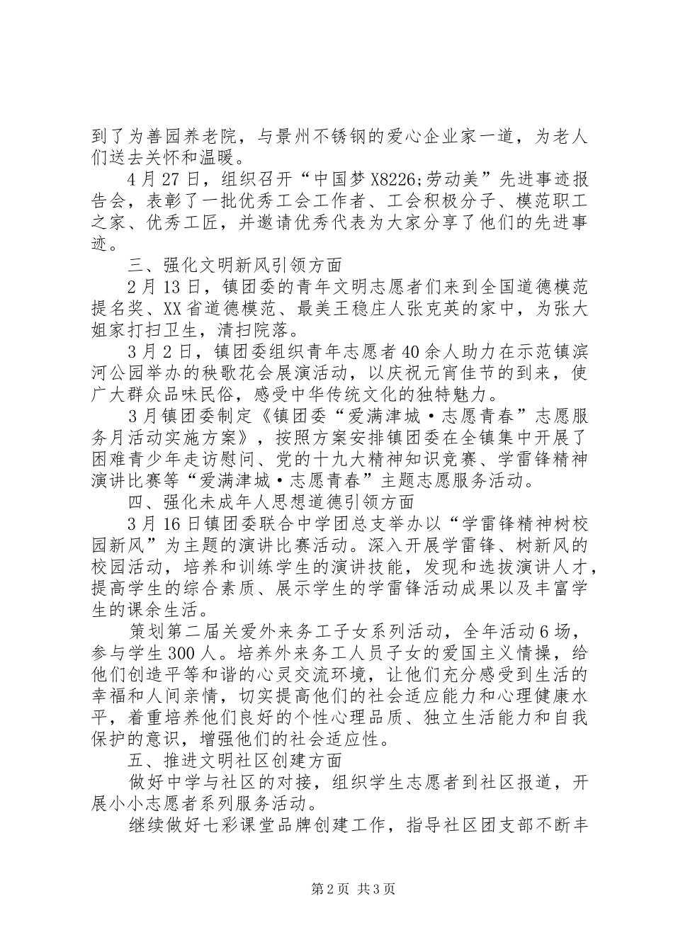 2024年镇团委创文工作汇报_第2页