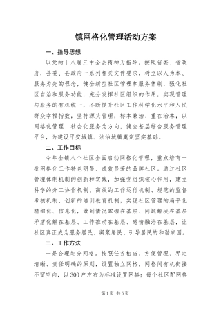 2024年镇网格化管理活动方案