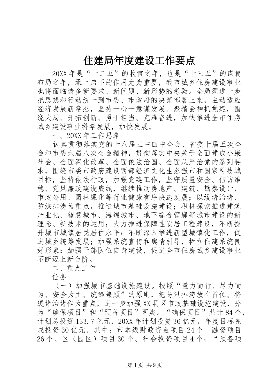 2024年住建局年度建设工作要点_第1页