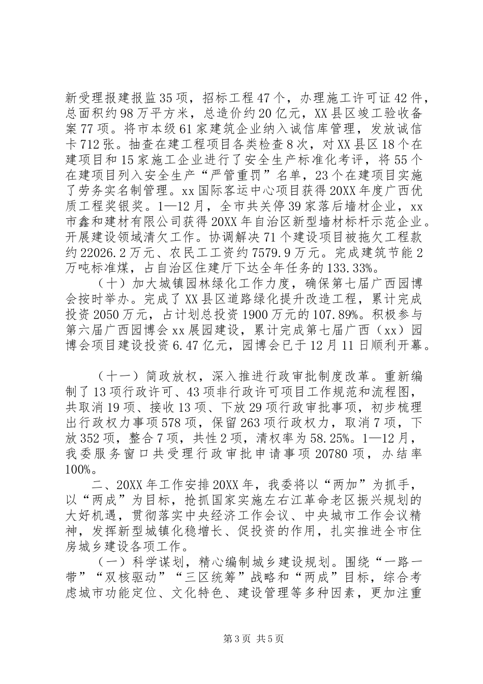 2024年住建委年度工作总结及工作安排_第3页