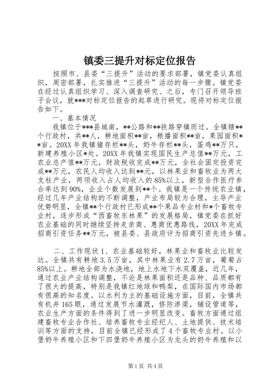 2024年镇委三提升对标定位报告_第1页
