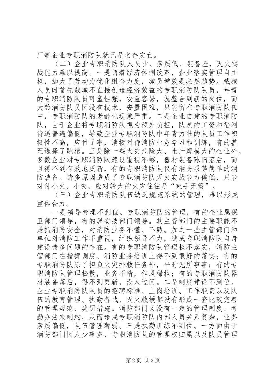 2024年专职消防队伍建设的调研报告_第2页