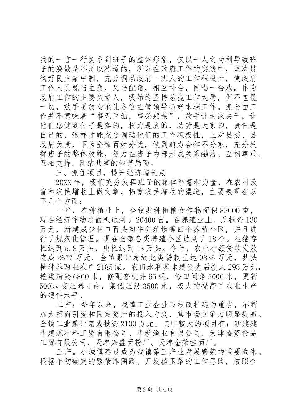 2024年镇长的述职报告_第2页