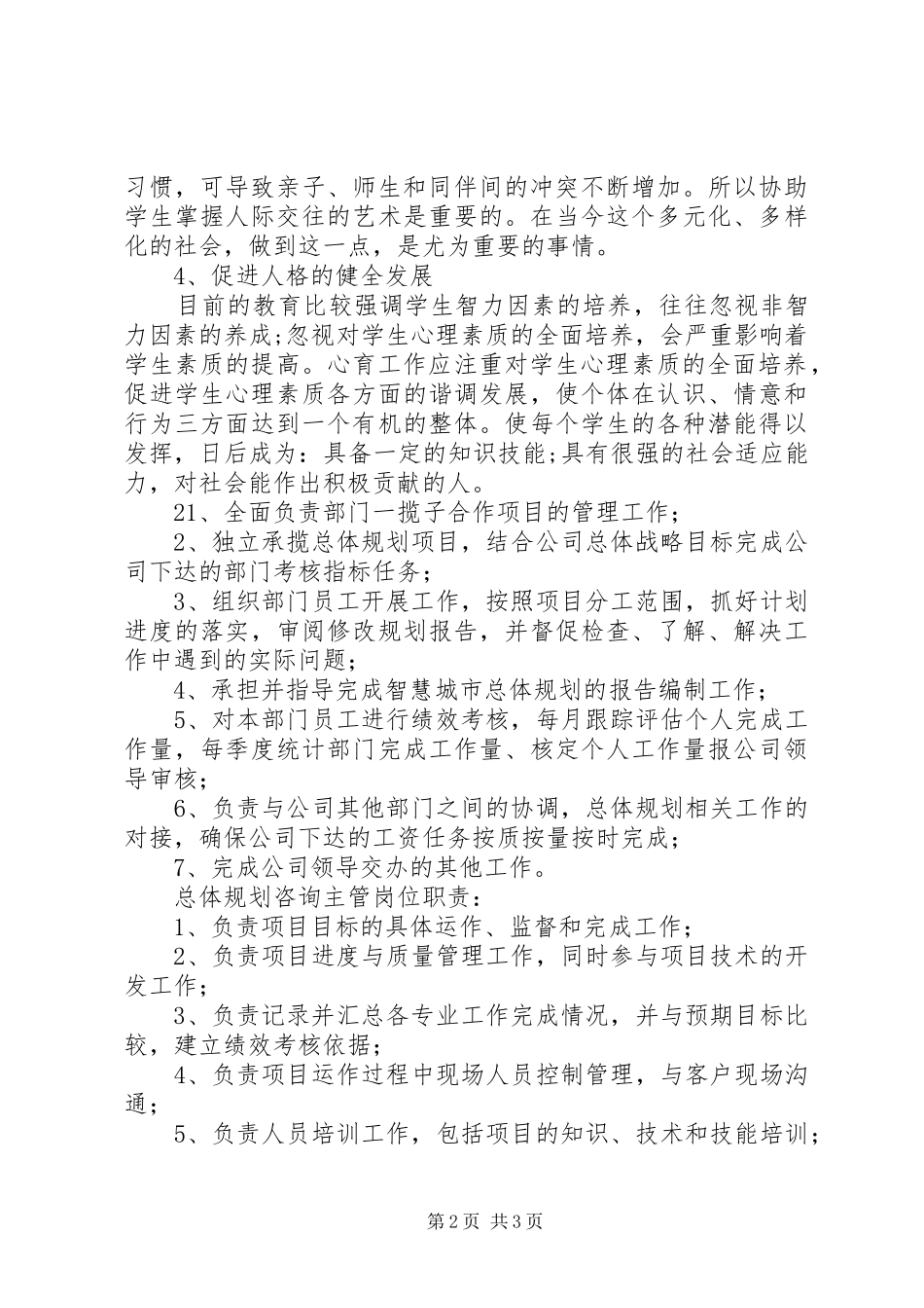 2024年咨询主管每天工作计划_第2页